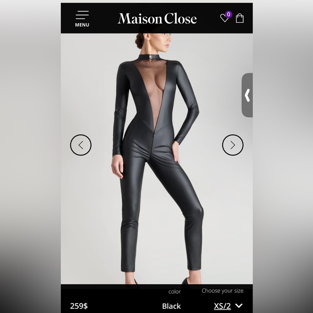 Maison Close vegan leather catsuit